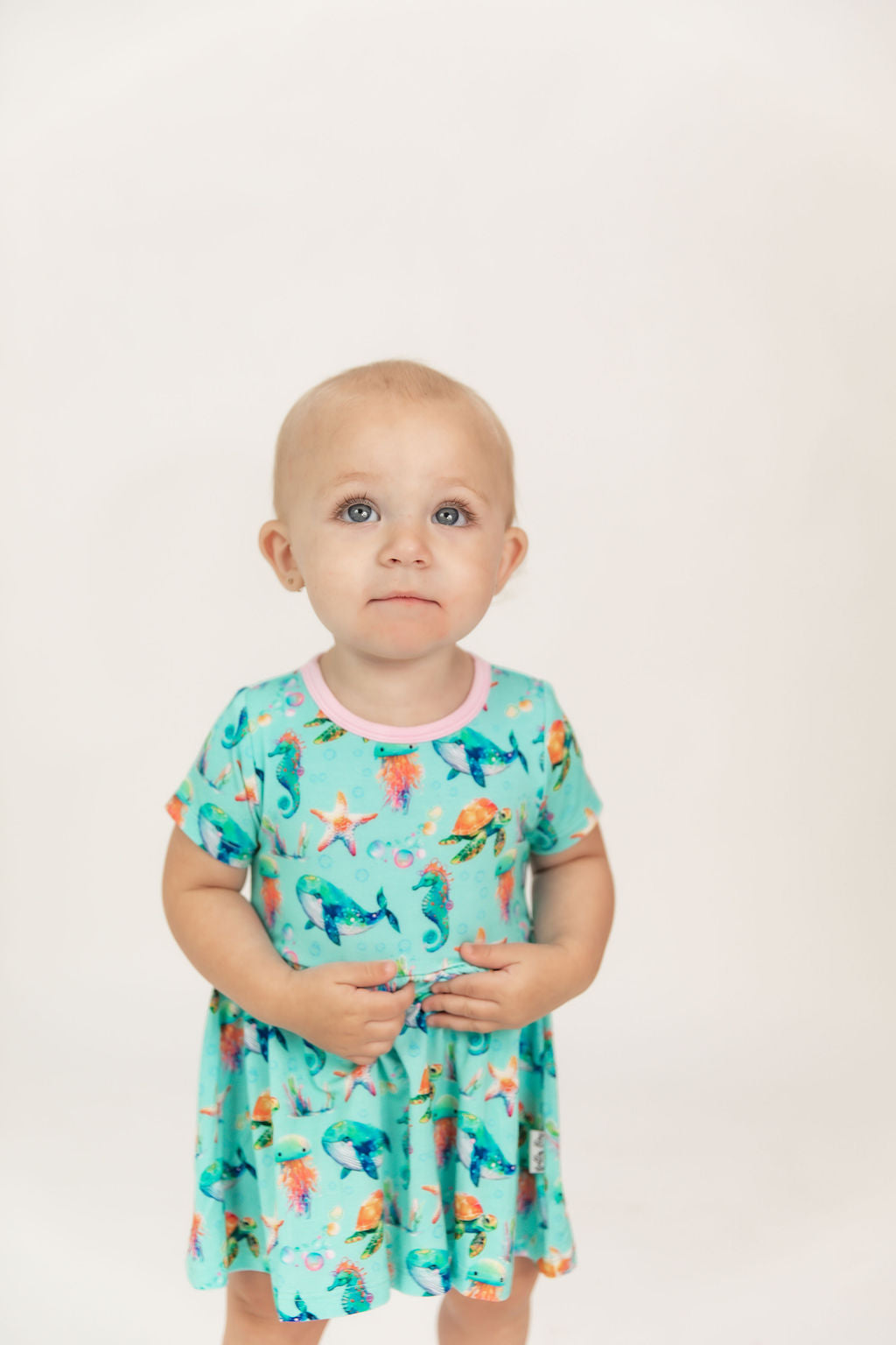 Sea Breeze- Bodysuit Twirl Dress